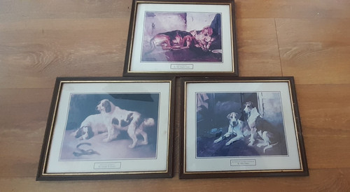 Set three dog prints john - three,