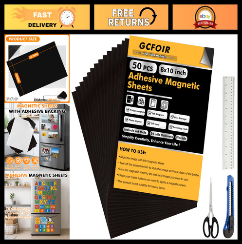 Adhesive magnetic sheets 8x10 - sheets,