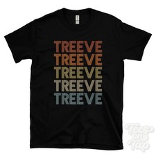 TREEVE REPEATED RETRO STYLE T-SHIRT mens & womens uk place name gift