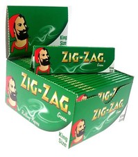 1 5 10 25 50 ZIG ZAG KING SIZE GREEN SMOKING CIGARETTE ROLLING PAPERS GENUINE