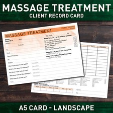 Massage Client Record Card