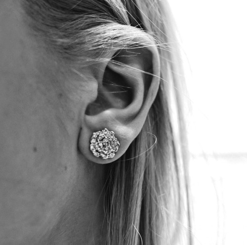 Earrings rose flower - earrings,