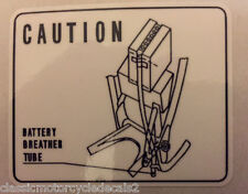 HONDA CB250G5 CB360G5 BATTERY BREATHER CAUTION WARNING DECAL