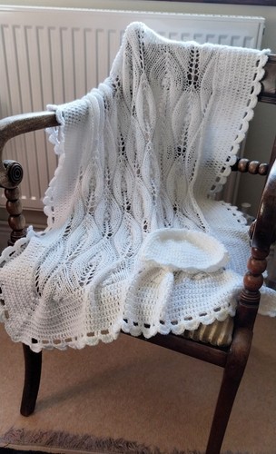 Hand knitted baby blanket - knitted,
