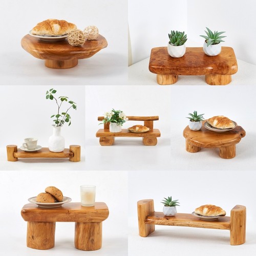 Cedar wood pedestal stand - wood,
