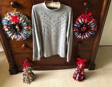 🎄 ASDA GEORGE Size 16-18. Grey jumper embellished with ‘sparkles.’