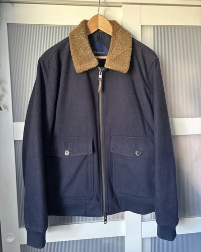 Gant wool flight jacket - jacket, marine