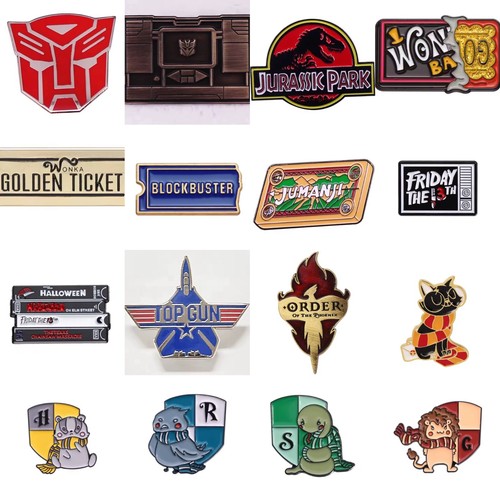 Pop culture enamel pin badges - enamel,
