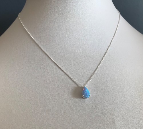 Opal pear pendant - pendant, necklace