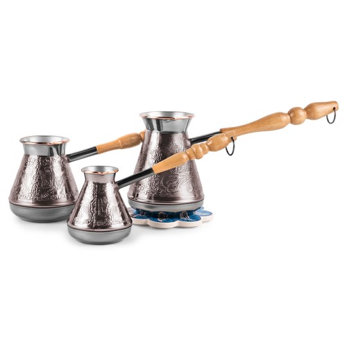 Set copper cezve turkish - cezve,