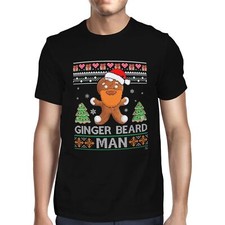 1Tee Mens Christmas Ginger BEARD Man  T-Shirt