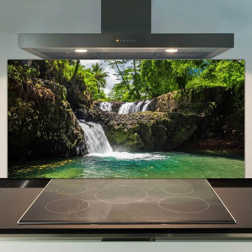 Glass kitchen splashback tile - splashback,