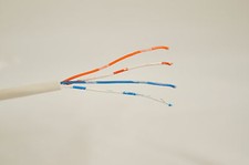 CW1308 25MTR WHITE TELEPHONE CABLE 2 PAIR FOR INTERNAL USE  BT CABLE