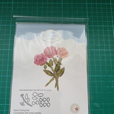 Elizabeth Craft Design Garden Notes Rose 3 Metal Cutting Dies