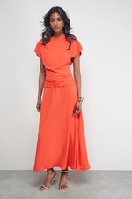 Warehouse Orange Dress Womens