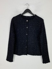 M&S Black Textured Round Neck