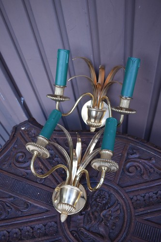 Pair vintage 70s - metal, gold