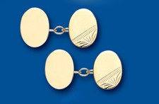 Gold Cufflinks Chained Solid