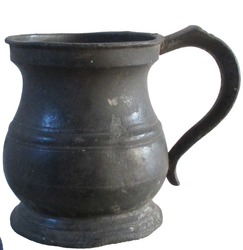 Pewter half pint measure - pewter,