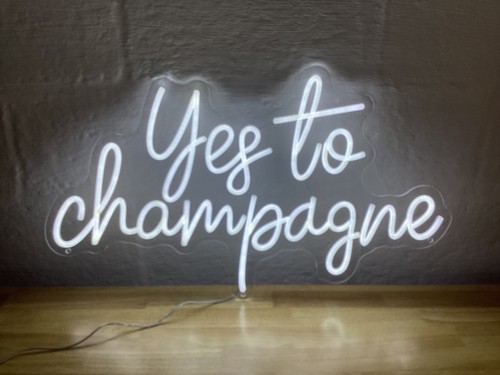 Neon sign yes to - sign,..yes,