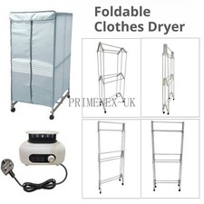 1500W Electric Clothes Dryer 15kg Indoor Hot Air Drying Machine Wardrobe 2-Tier