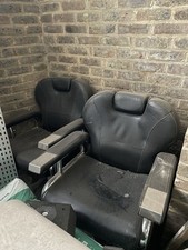 2 x Leather Black Rotating