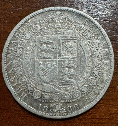 1888 silver victoria half - 1888,