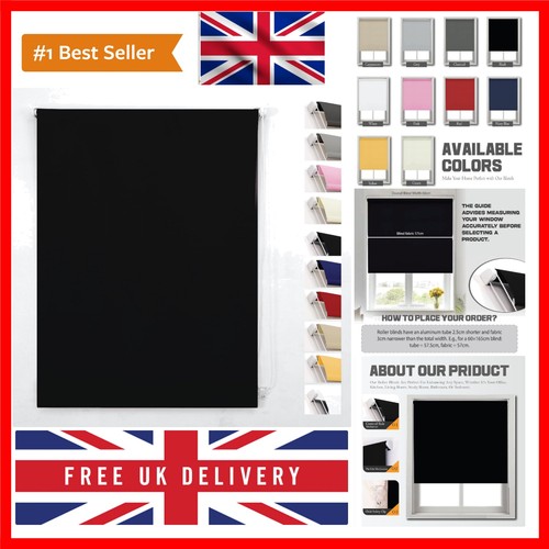 Blackout roller blinds - roller, black