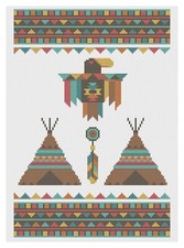 Cross Stitch  Kit or Pattern -  Florashell - Native American Indian Theme