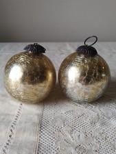 Pair Heavy Vintage Gold Silver
