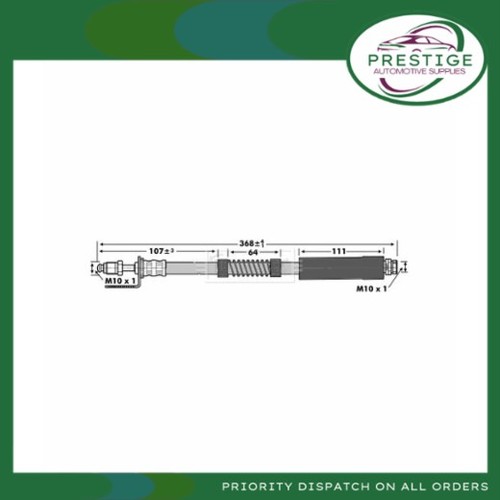 Borg beck brake hose - brake,