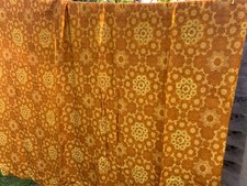 Huge Orange Vintage Single Curtain Daisy Mod Pop Art 60s 70s Flower Power 3.5m
