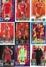 LIVERPOOL MATCH ATTAX LOT X 30 CARDS ALL DIFFERENT- 10 YEARS