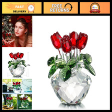 Red Rose Crystal Glass