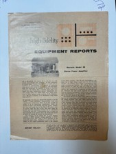 VINTAGE Marantz Model 8b High Fidelity Equipment Reports Brochure *ORIGINAL*