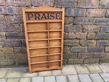 Antique Oak Wooden Hymn Board