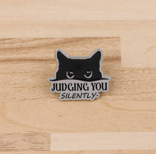 Black Cat Enamel Pin Lapel