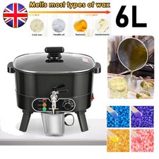 6L Wax Melter Electric Melting Pot Machine Pour Spout Candle Soap Making 30-110℃