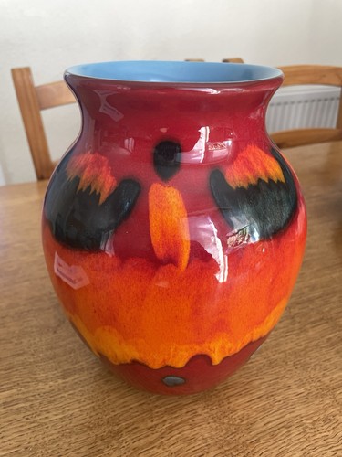Poole pottery volcano vase - pottery,
