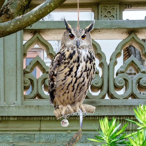 Owl decoy bird deterrent - owl,