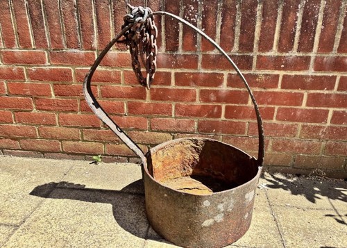 Cast iron cauldron planter - cauldron,