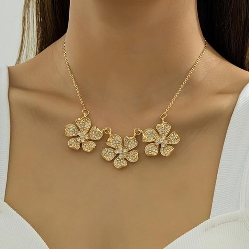 Layered gold necklace for - gold,