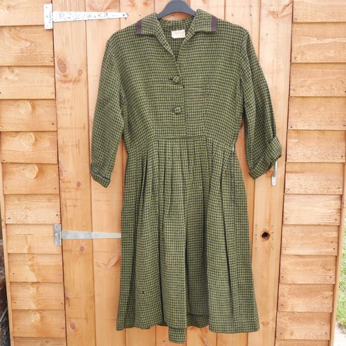 Vintage 1930s green wool blend - 1930s,
