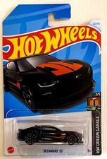 HOT WHEELS - '18 CAMARO SS - BLACK - LONG CARD -  (F)