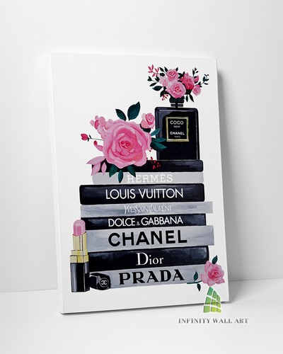 Fashion book stack - stack, canvas