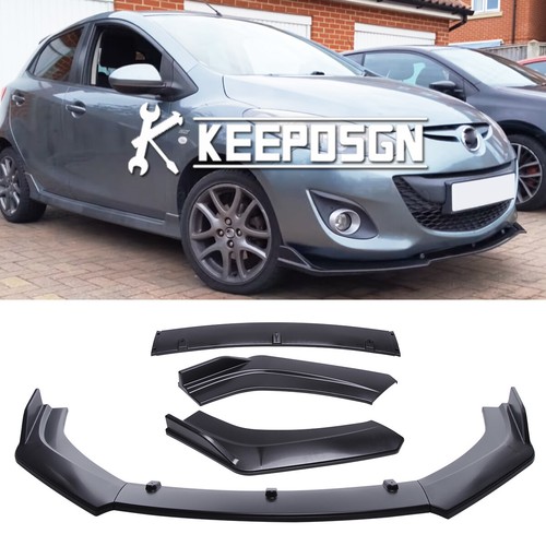 Matte black front bumper lip - matte,