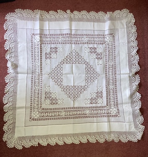 Vintage handmade white linen - vintage,