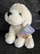 Tesco Cream Perfect Pups Labrador Retriever Puppy Dog 2005 Soft Toy BNWT NEW