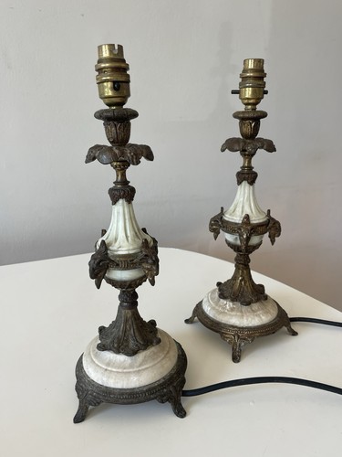 Vintage brass table lamps - brass,