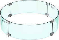 24" round Fire Pit Glass Wind